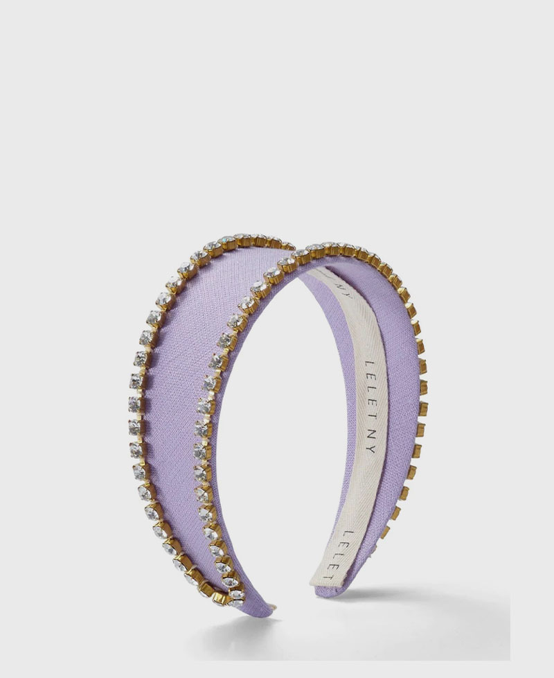 CRYSTAL PENELOPE HEADBAND - LILAC