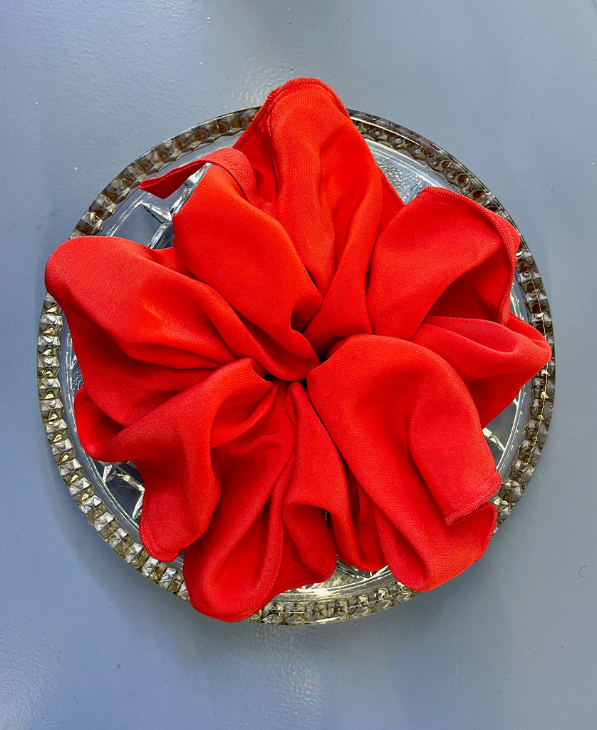 X LARGE SILK SCRUNCHIE - SCARLET