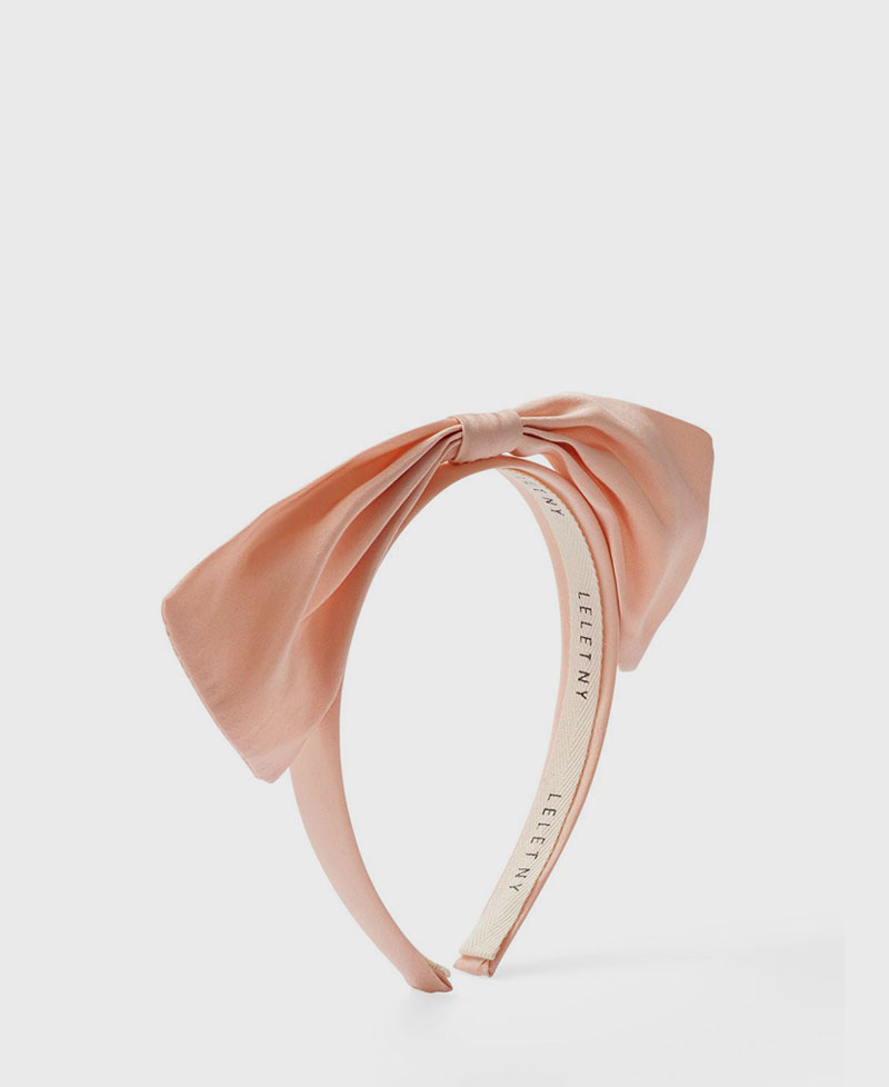 LE BOW HEADBAND - BLUSH
