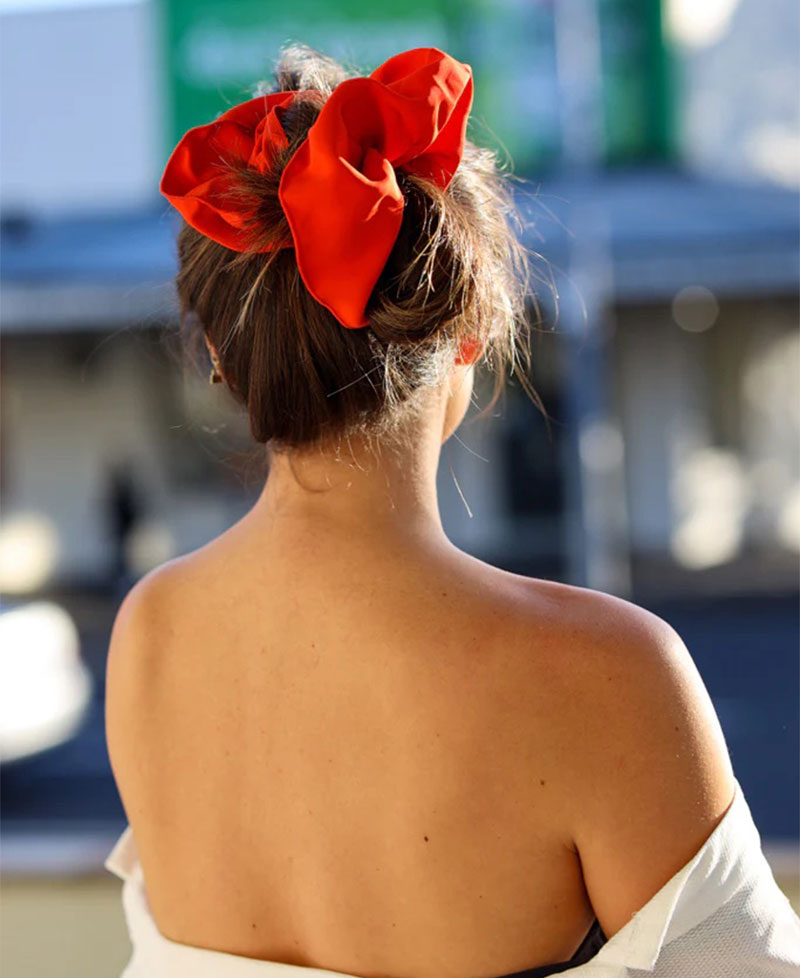 ORANGE BRULEE SILK SCRUNCHIE