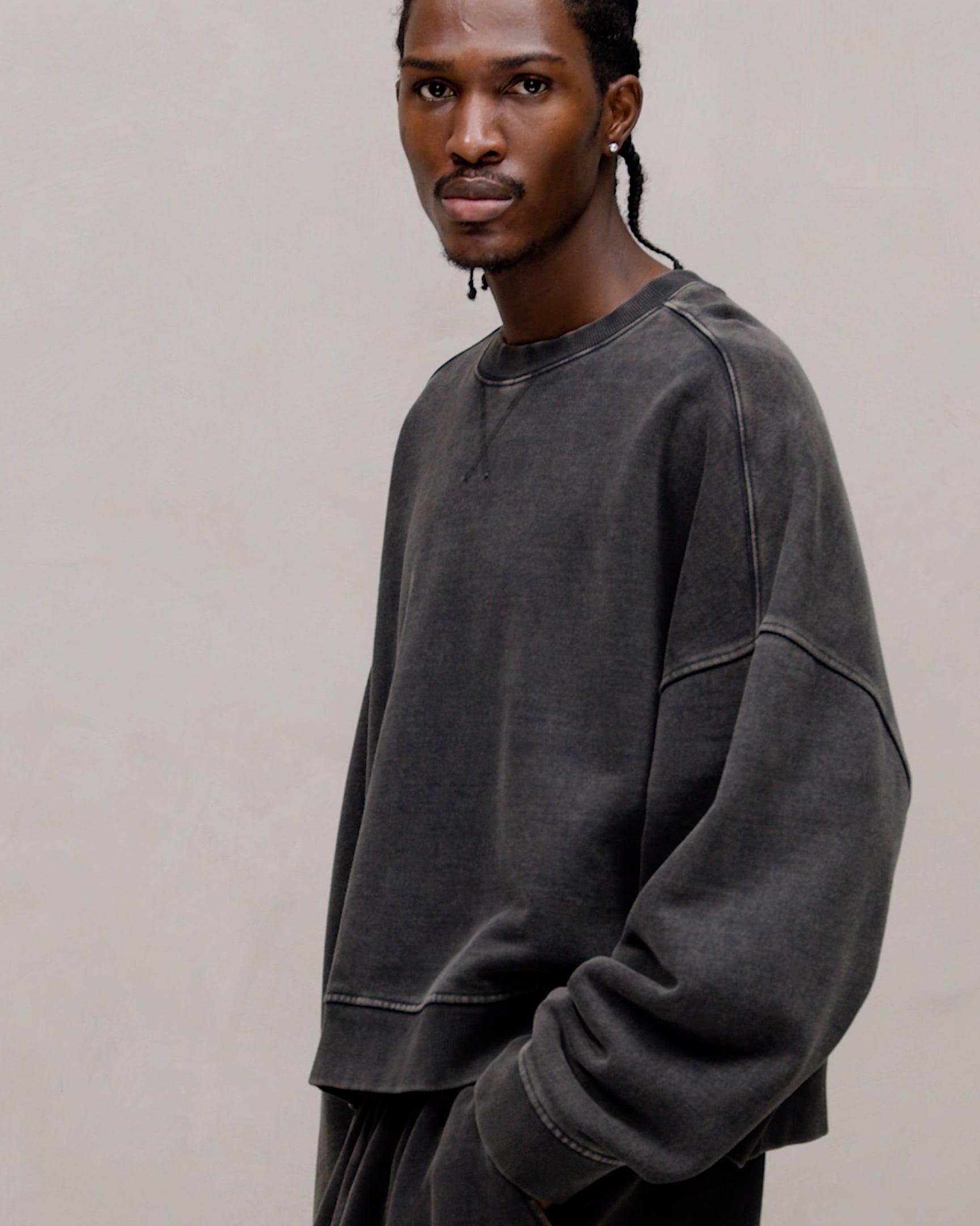 トップス entire studios BOX CREW / WASHED BLACK L box crew washed black – entire studios