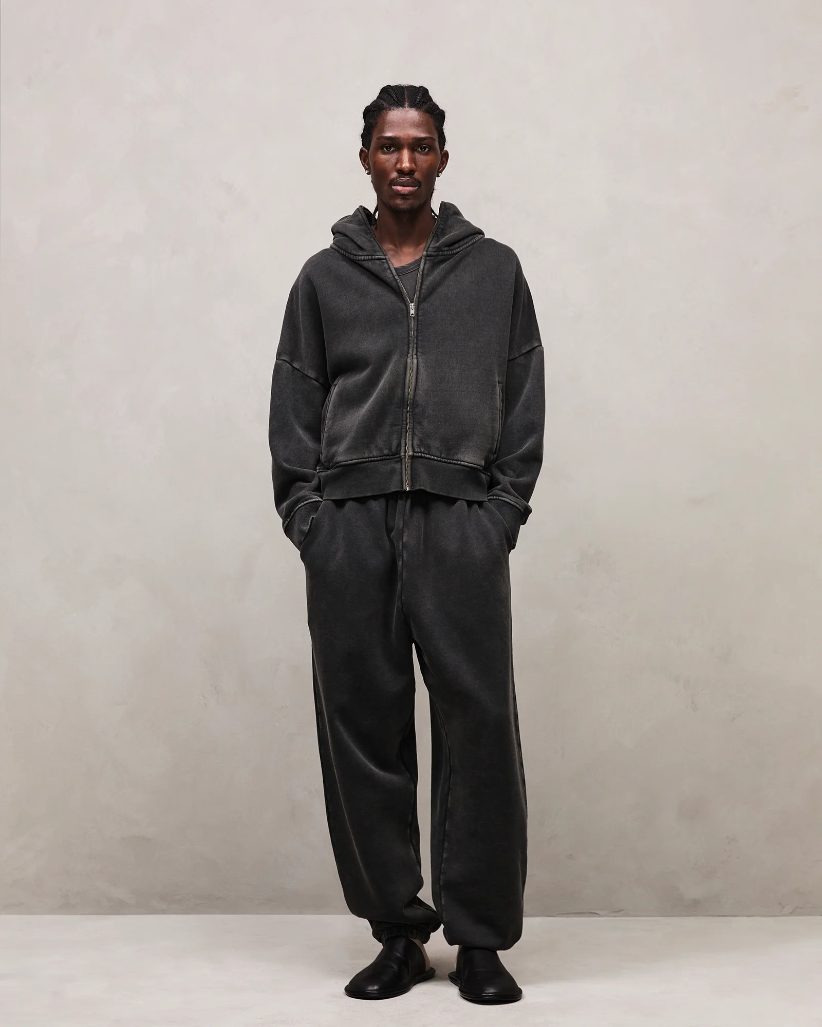 ENTIRE STUDIOS full zip パーカー Entire Studios – Full Zip (Hoodie) Washed Black