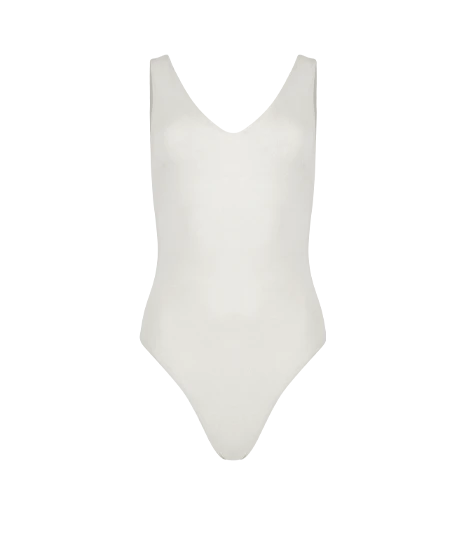 V NECK BODYSUIT CREAMER
