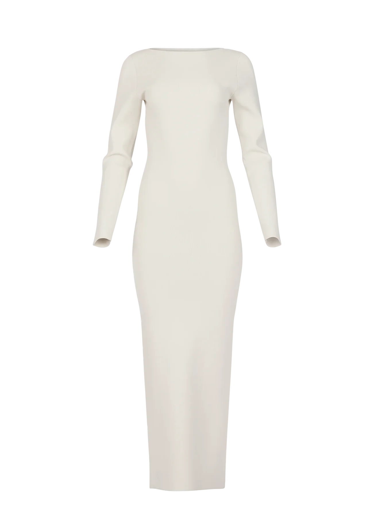 BOAT NECK MIDI DRESS OFF WHITE