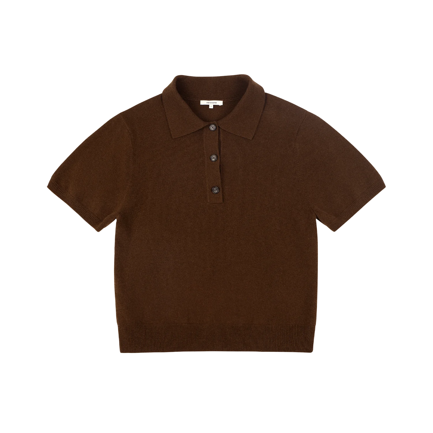 SHORT SLEEVE KNIT POLO CEDAR