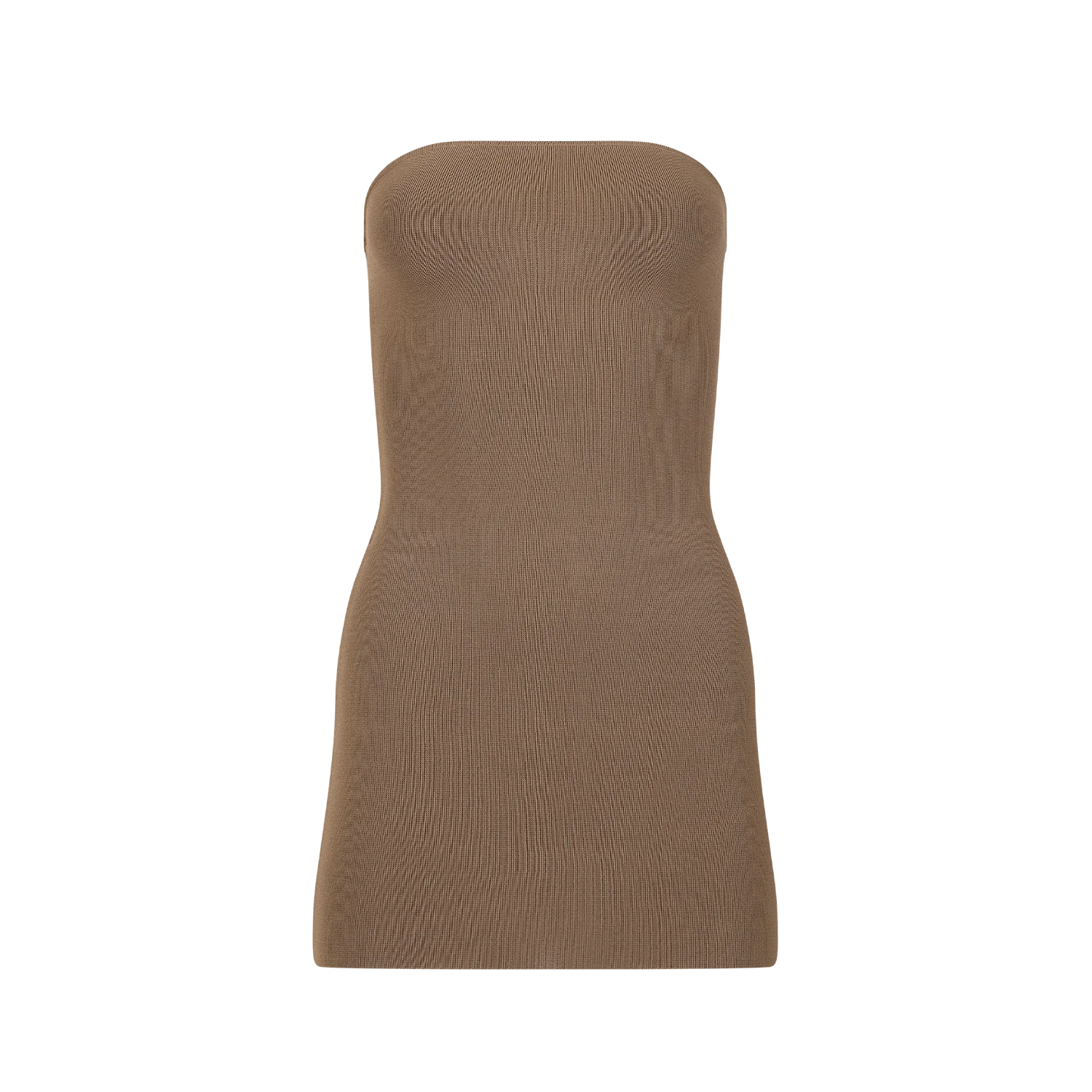 BANDEAU MINI DRESS TAN