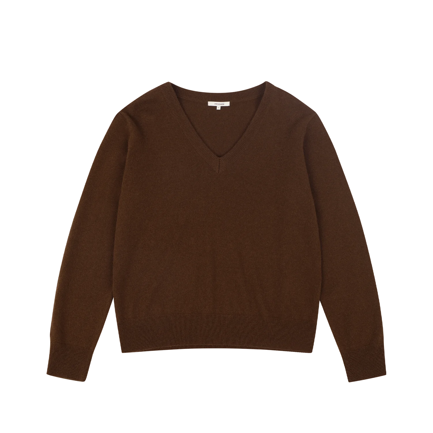 KNIT V NECK CEDAR