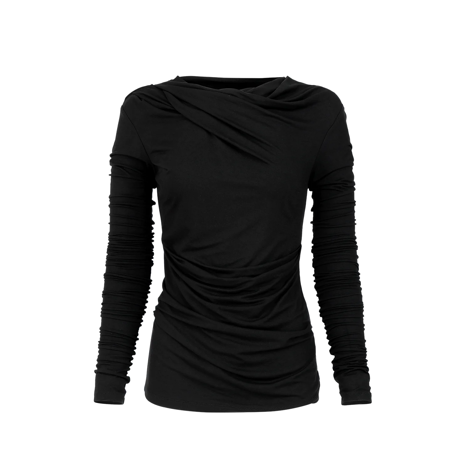 DRAPE TOP BLACK