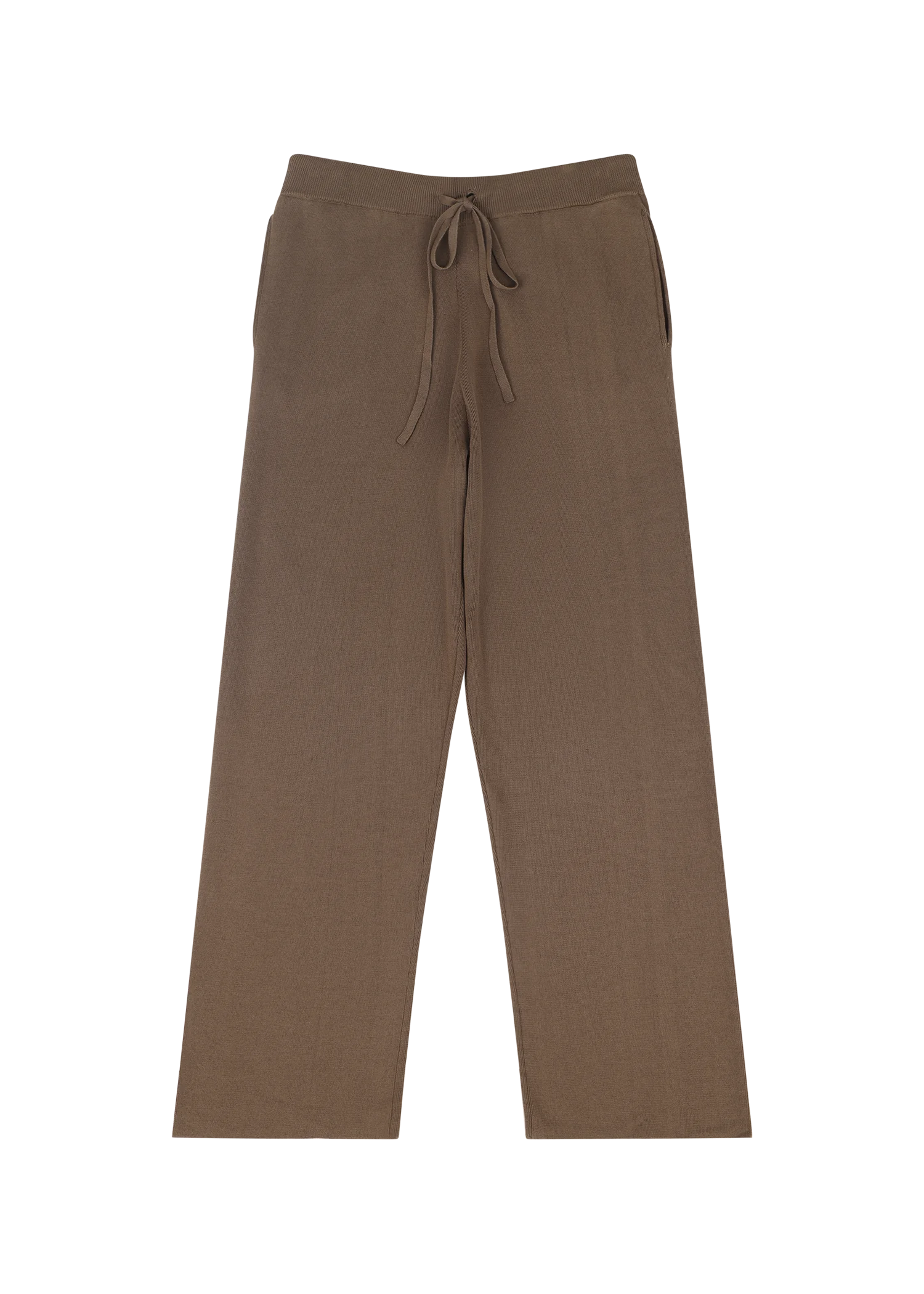 STRAIGHT LEG KNIT PANT LIGHT BROWN