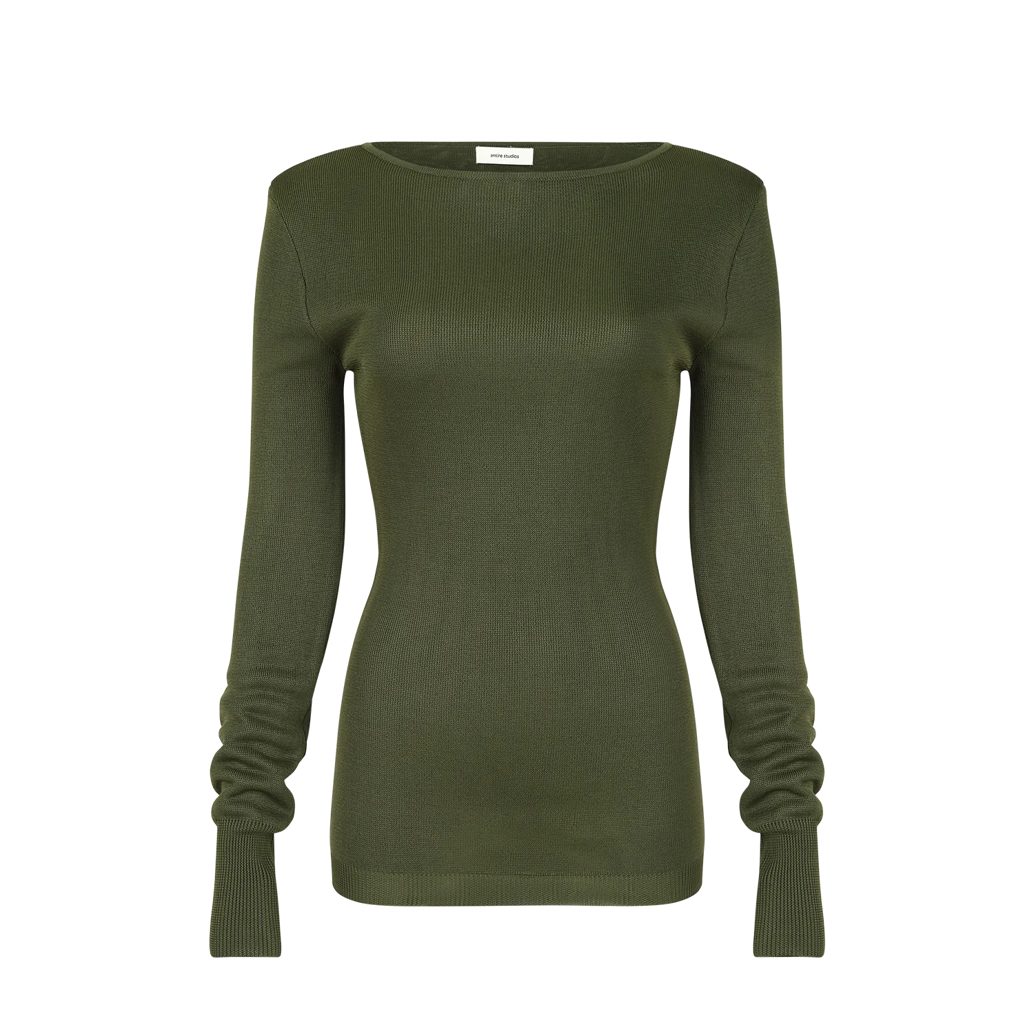 LS BOAT NECK TOP MOSS