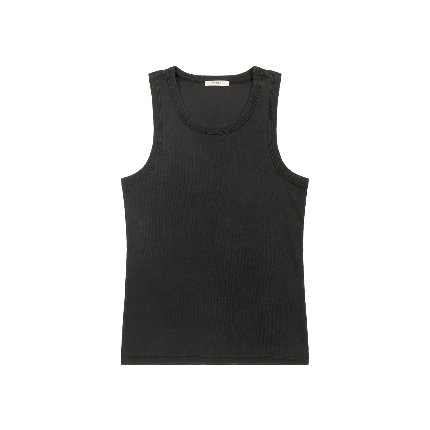 RIB TANK WASHED BLACK