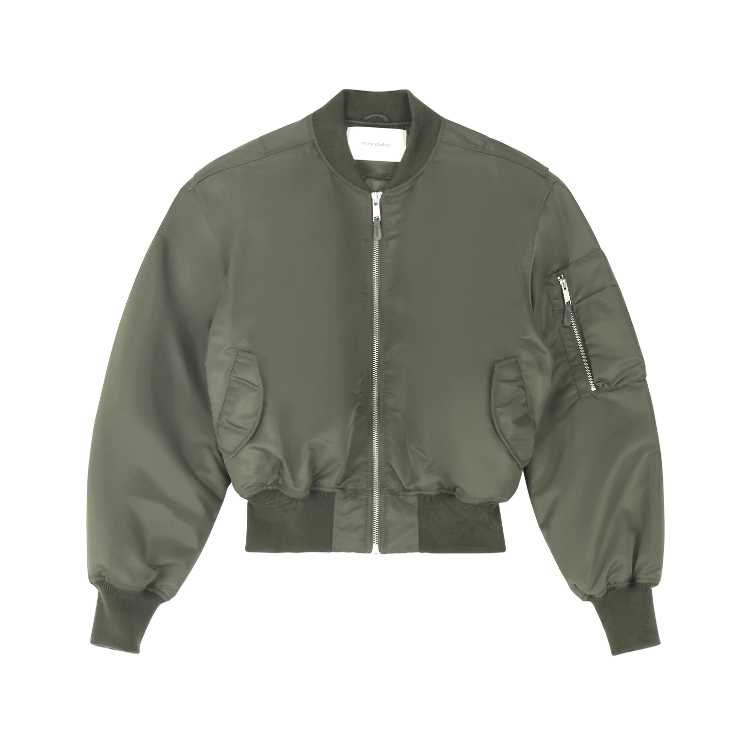 CROPPED BROAD BOMBER KHAKI