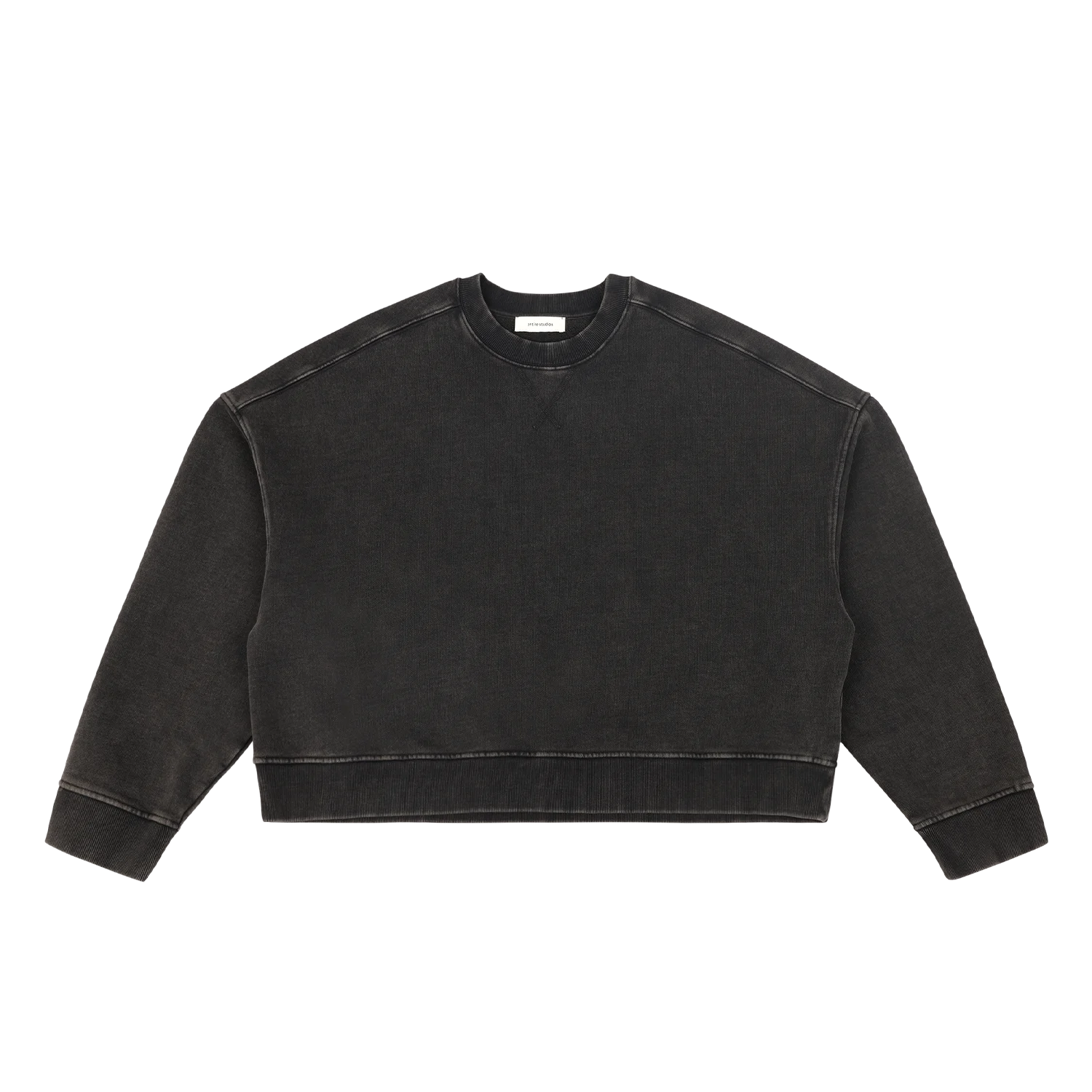 BOX CREW WASHED BLACK