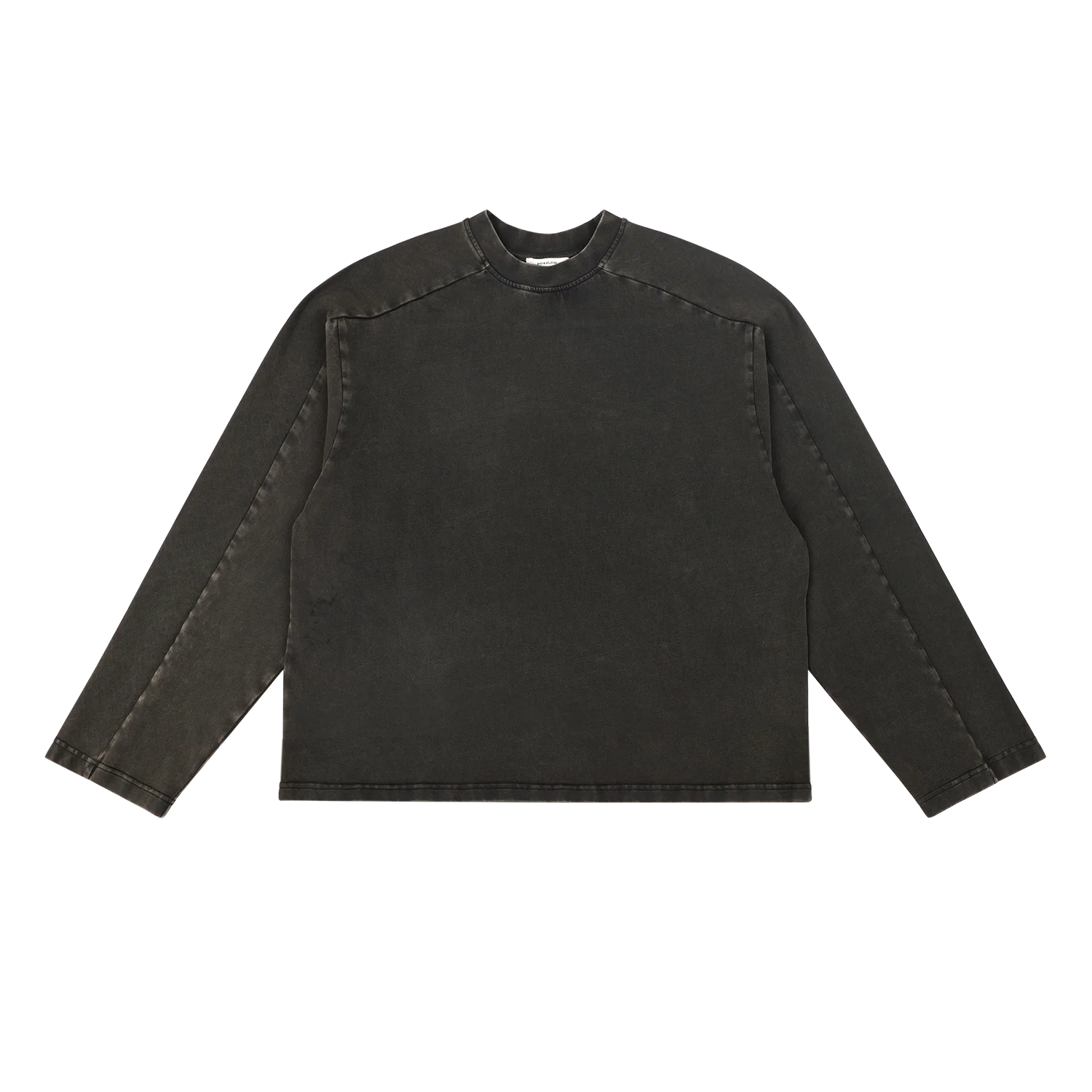 HEAVY LONG SLEEVE WASHED BLACK