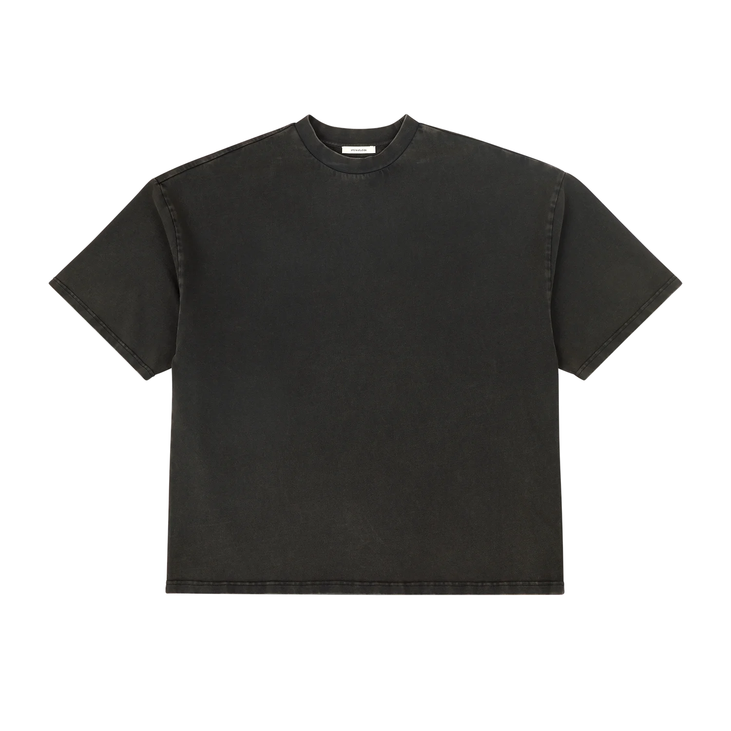 HEAVY BOXY TEE WASHED BLACK