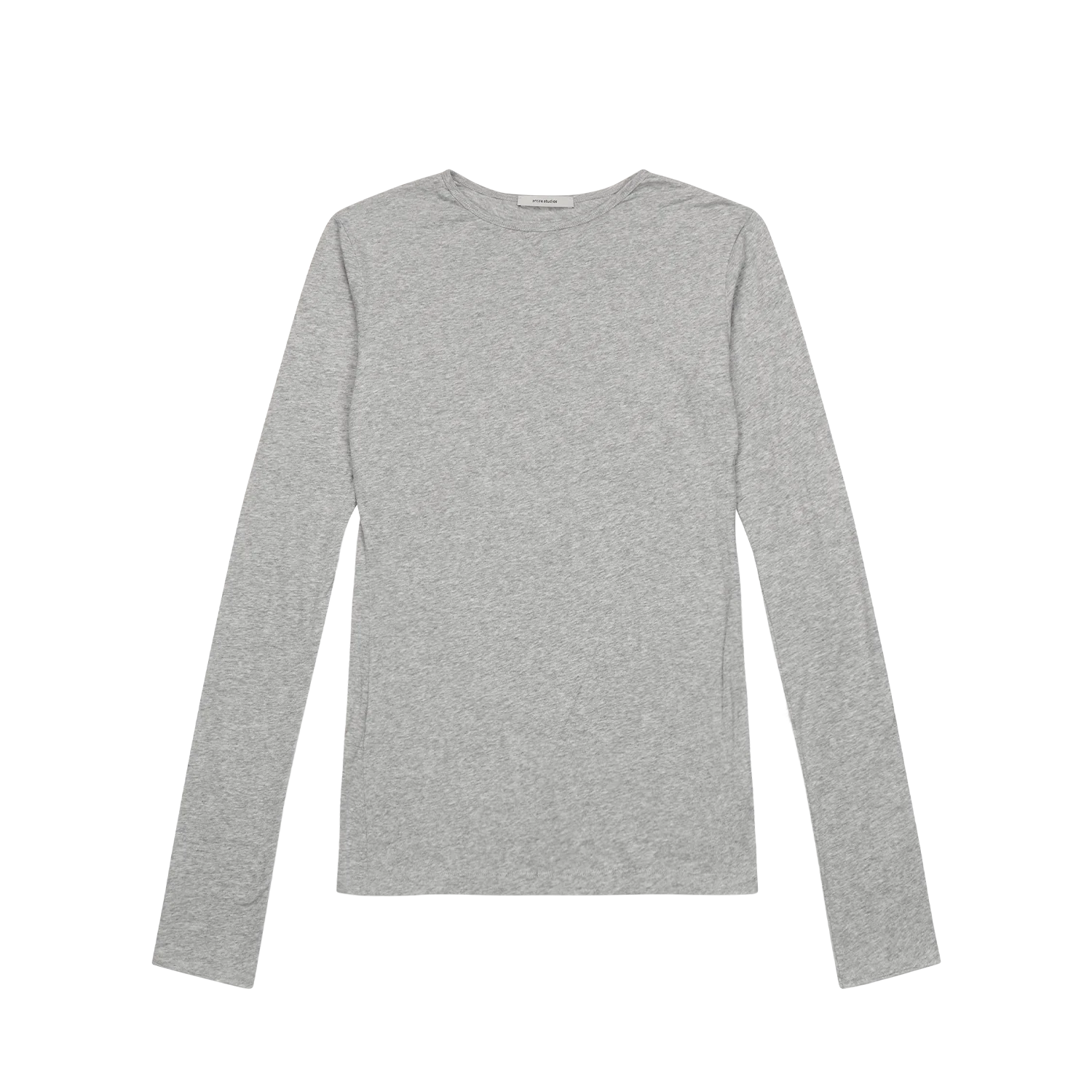 SHEER LONG SLEEVE GREY MARLE