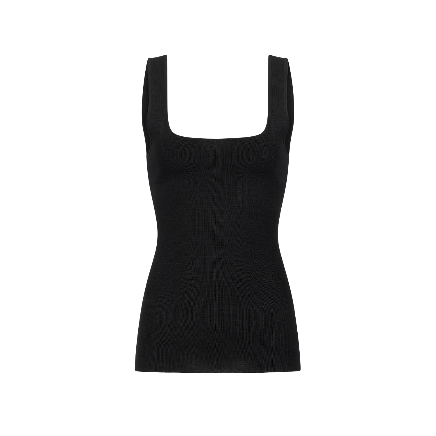 SQUARED NECK TOP BLACK