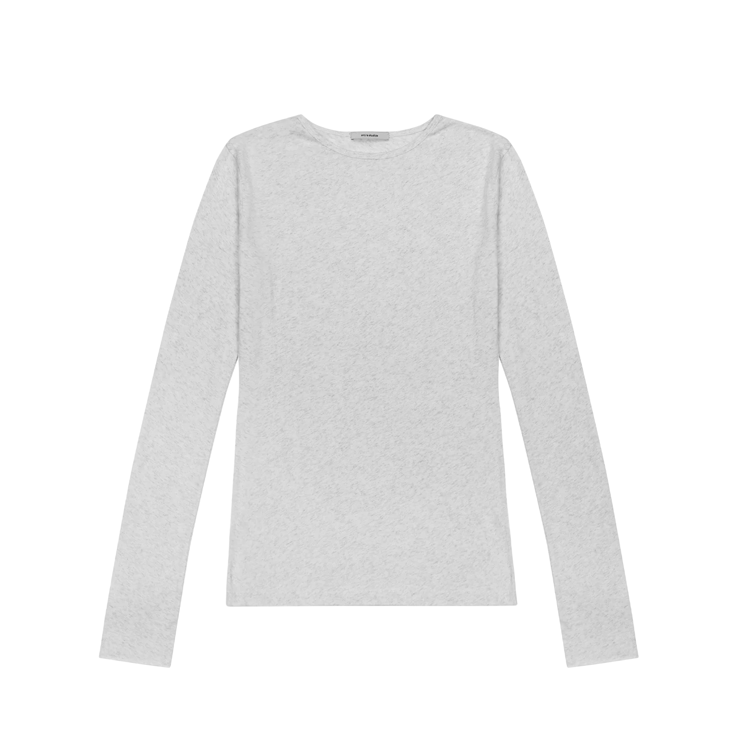SHEER LONG SLEEVE HEATHER GREY