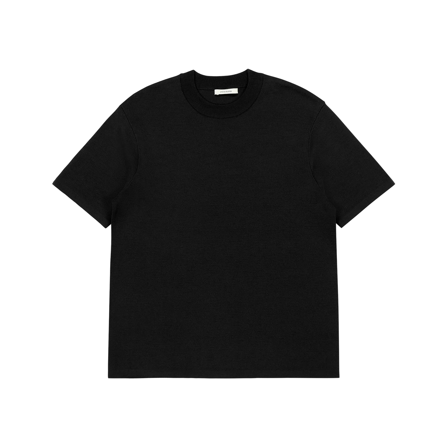 SLIM KNIT TEE BLACK