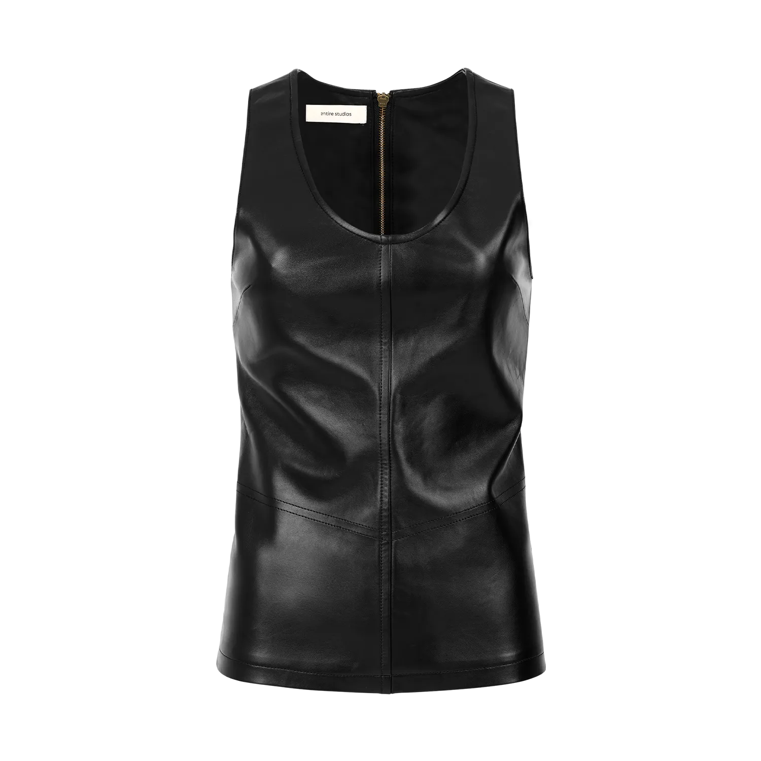 LEATHER TANK BLACK LEATHER
