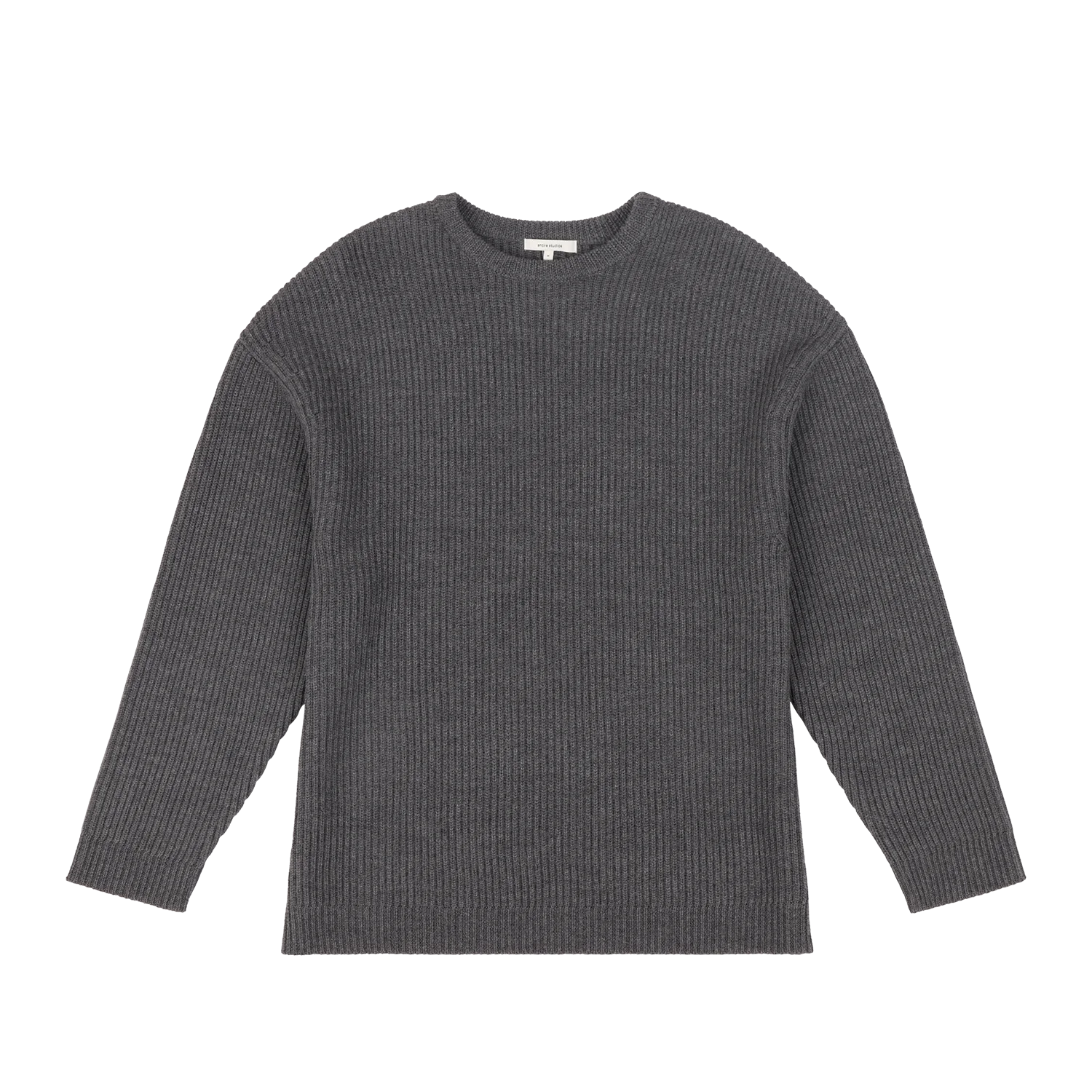 OVERSIZE KNIT CREWNECK CONCRETE