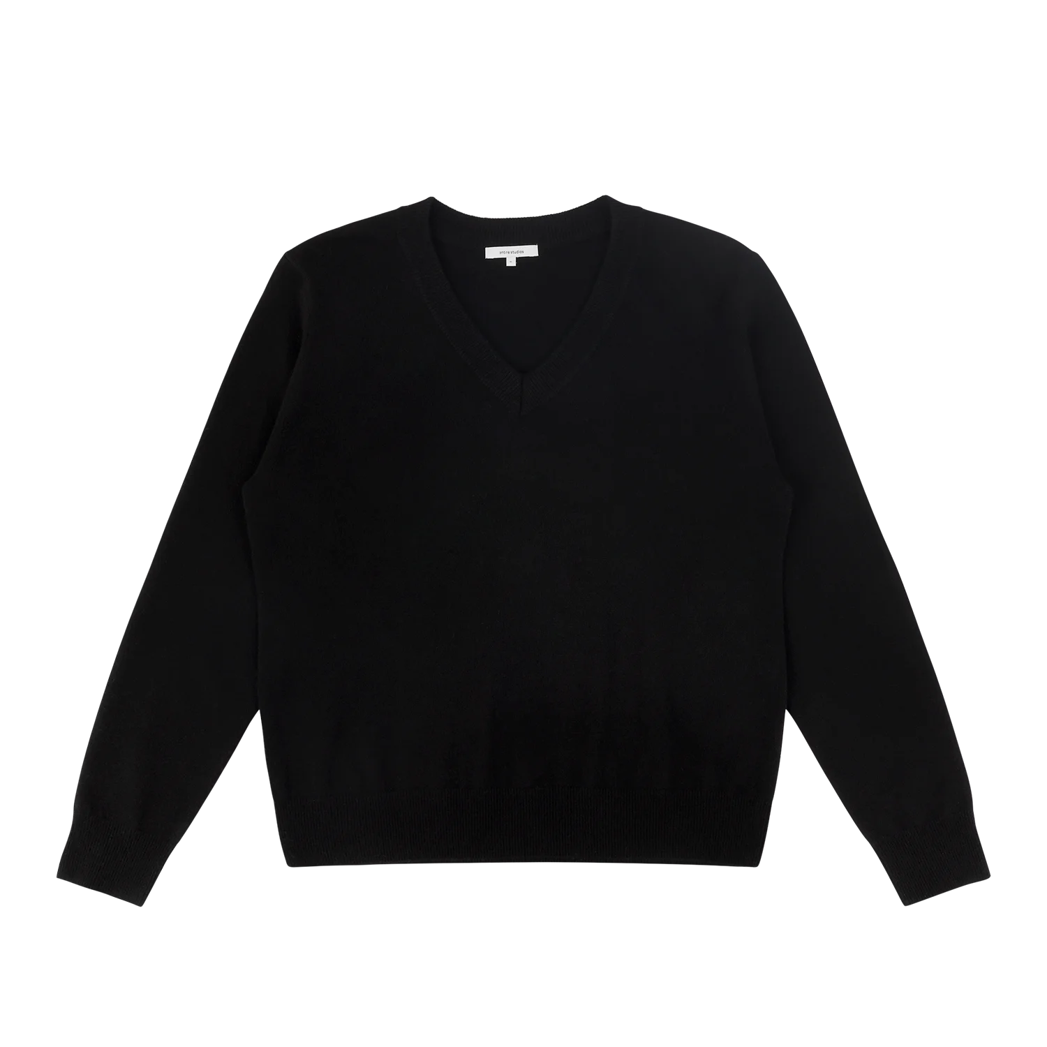 KNIT V NECK BLACK