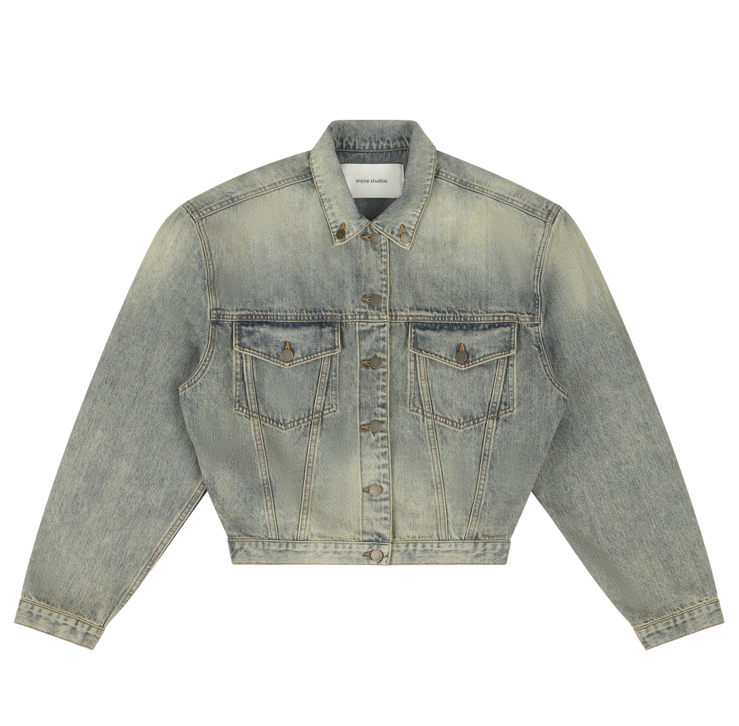 SHRUNKEN DENIM JACKET SURFACE WAVE