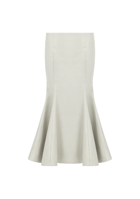 BURGEON SKIRT IVORY SATEEN