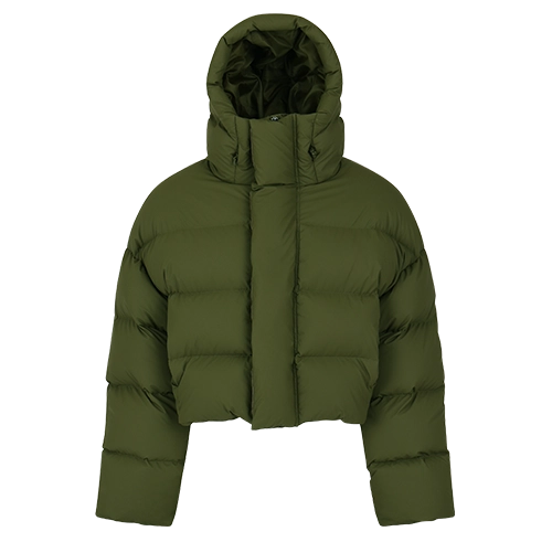 MML HOODED PUFFER - PU CROC