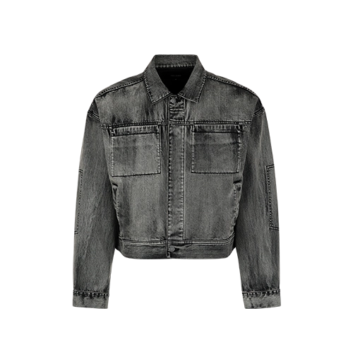 GEM DENIM JACKET CHARGRILL