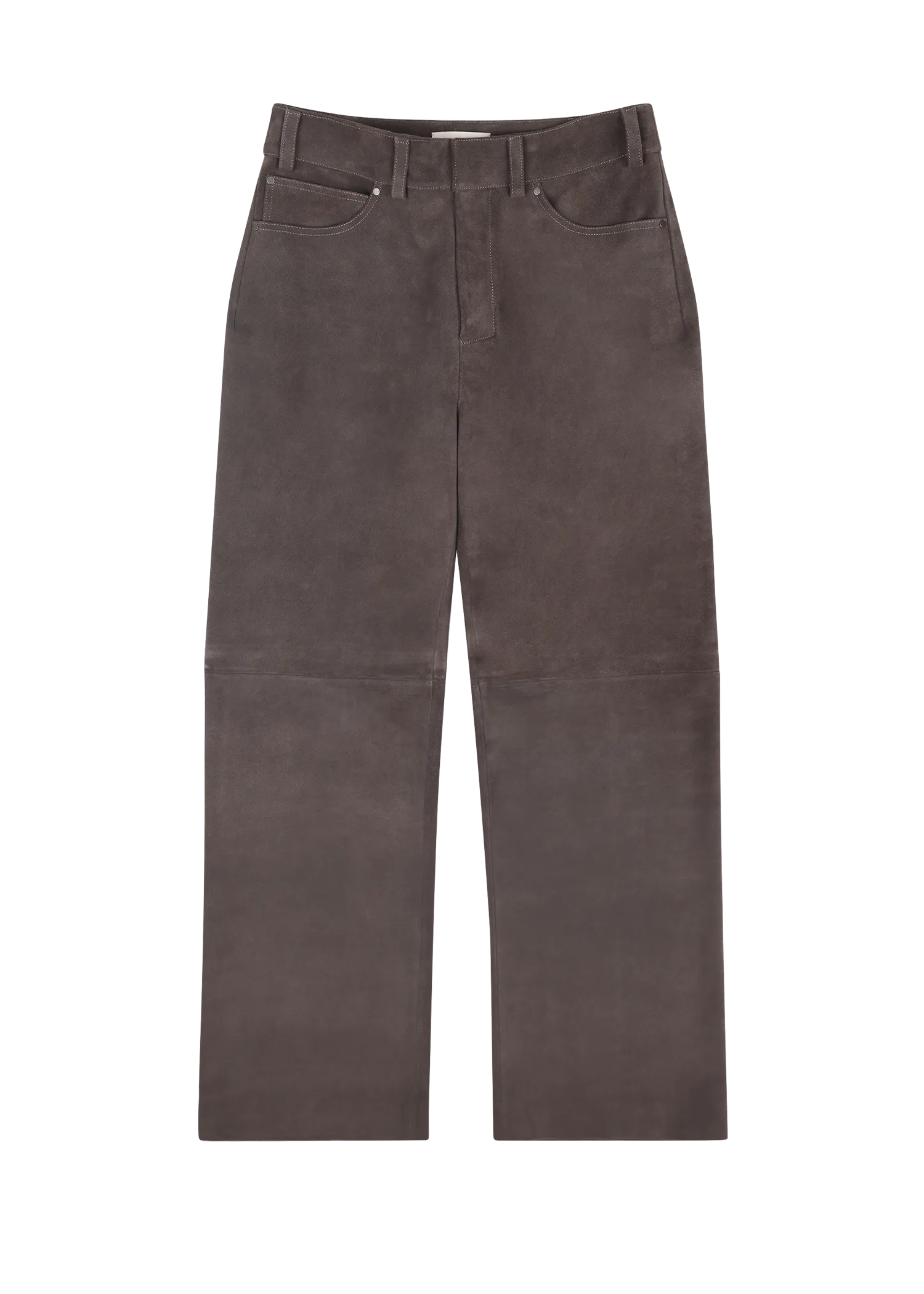 LEATHER STRAIGHT LEG PANT LODEN