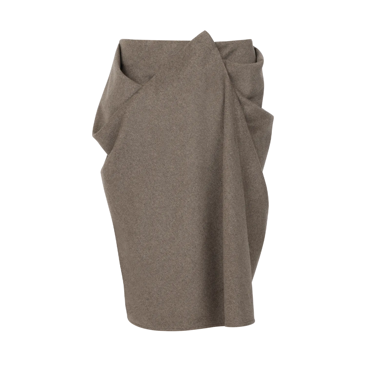 CREASE SKIRT OCHRE
