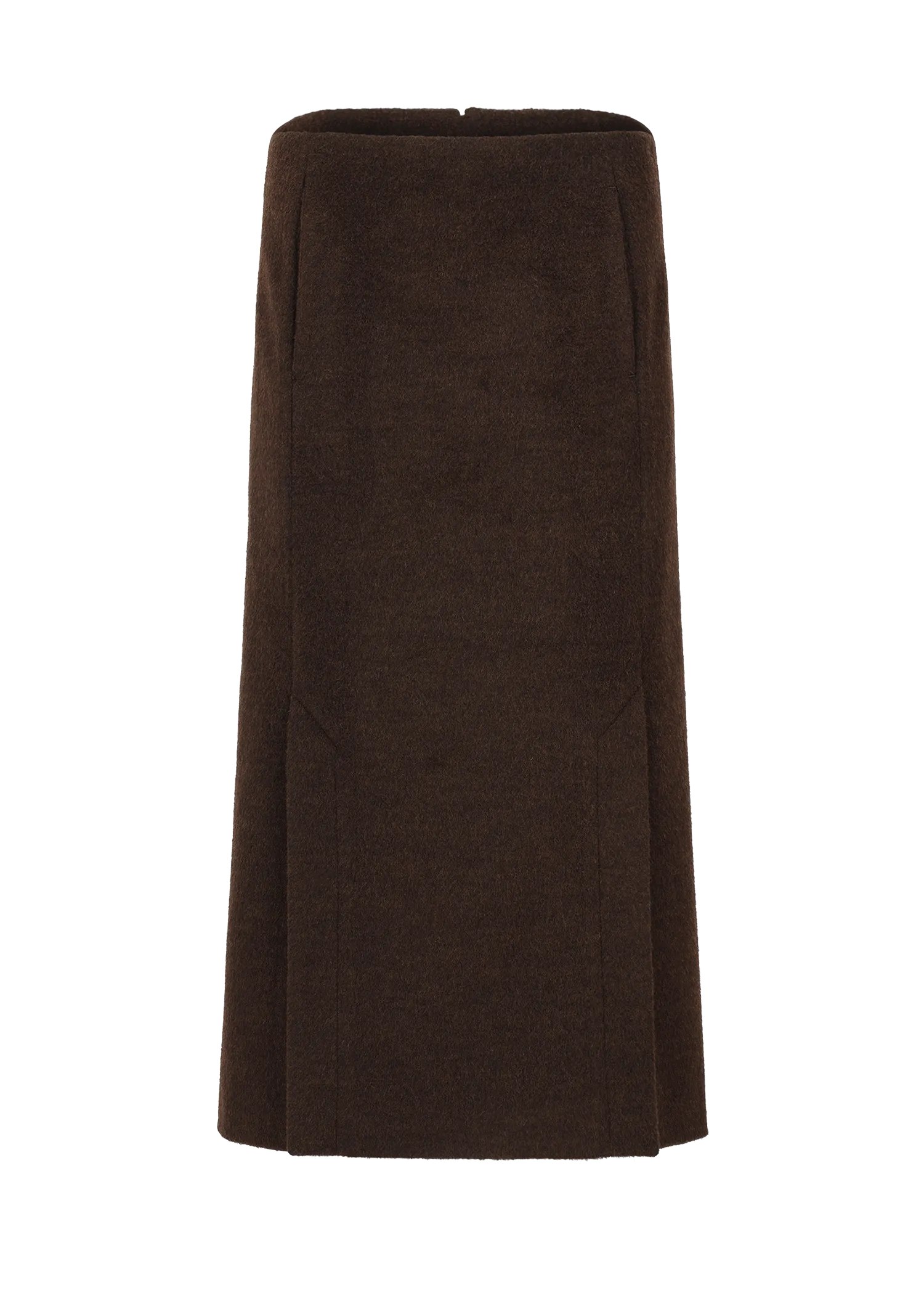 TAILORED MIDI SKIRT BROWN