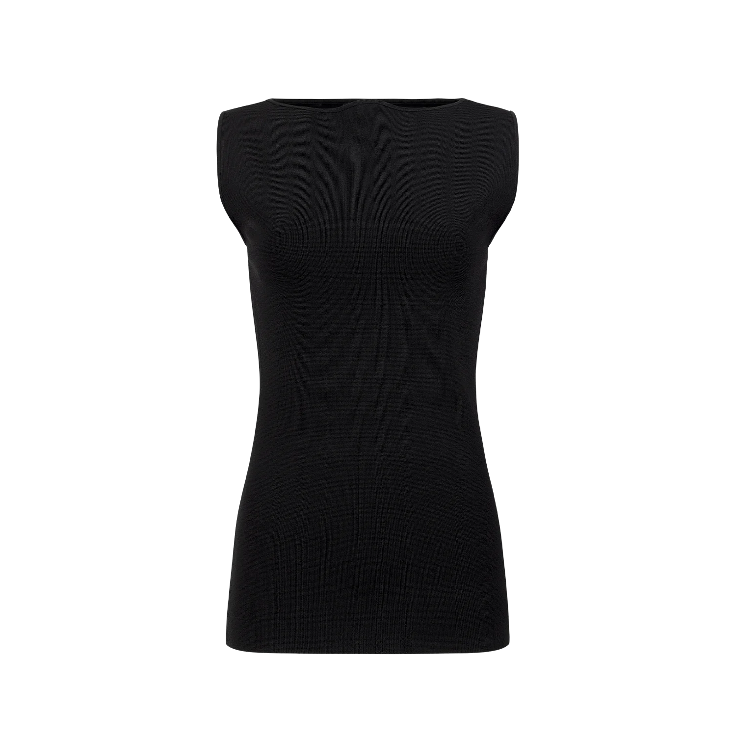 BOAT NECK TOP BLACK