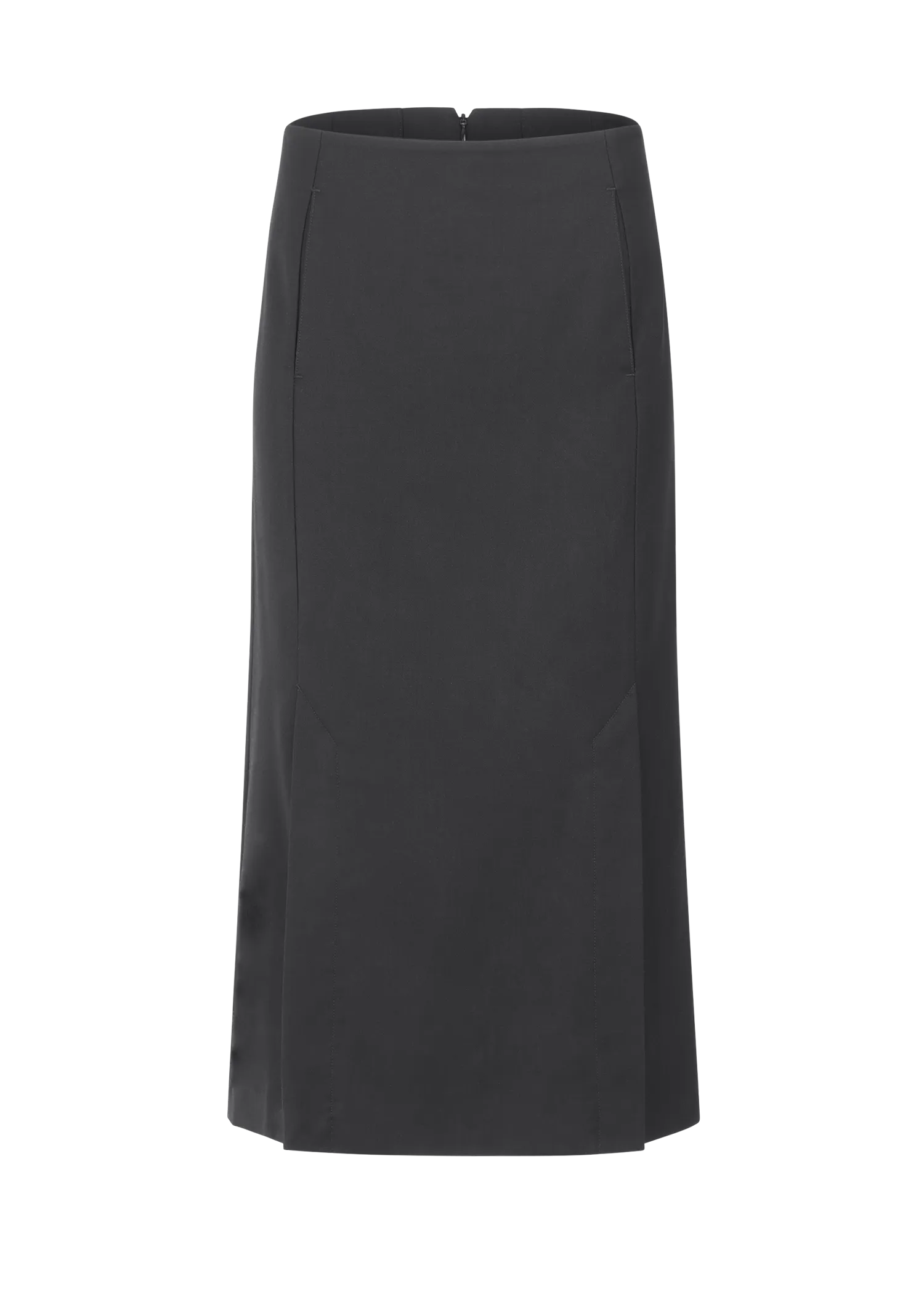 TAILORED MIDI SKIRT DARK GREY