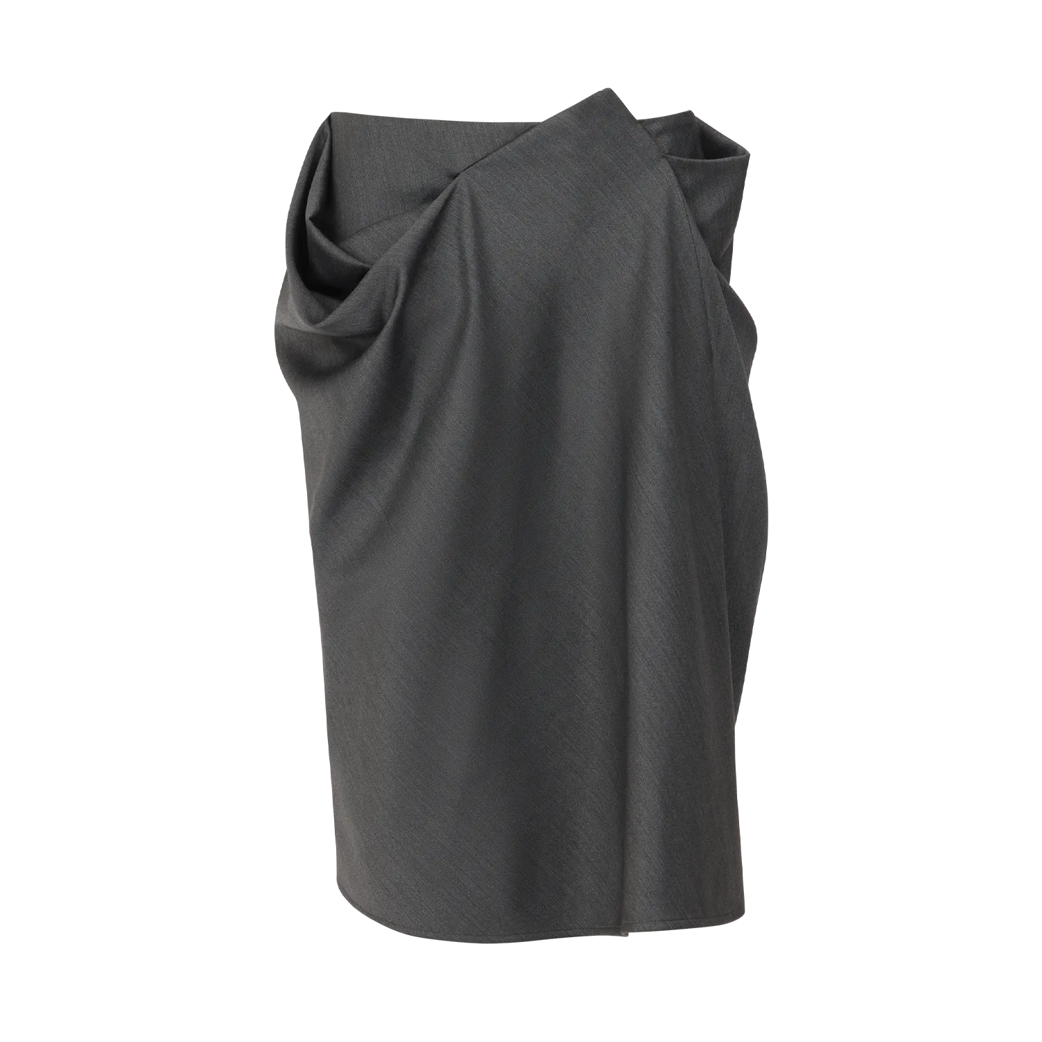 CREASE SKIRT GREY