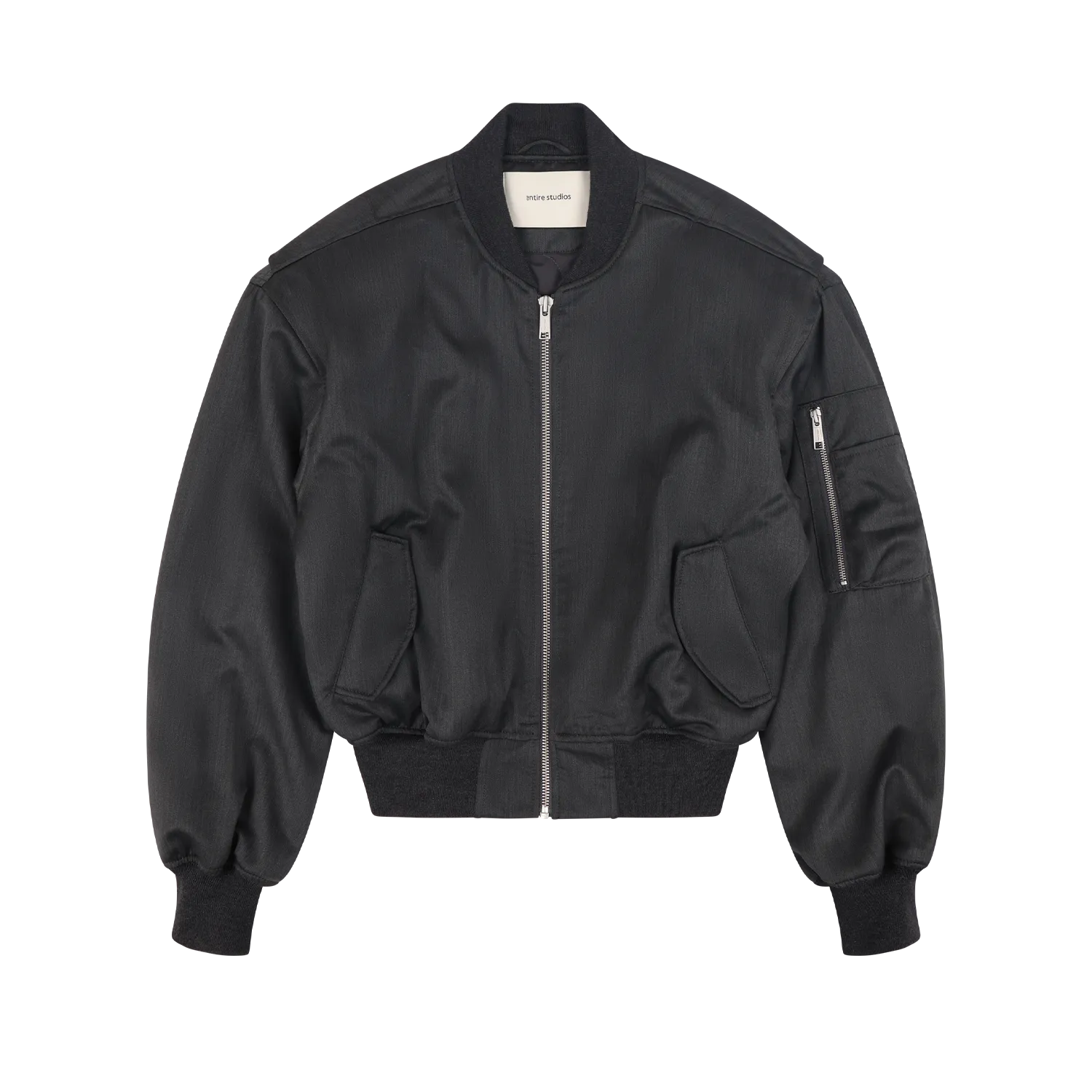 CROPPED BROAD BOMBER SUITING GREY