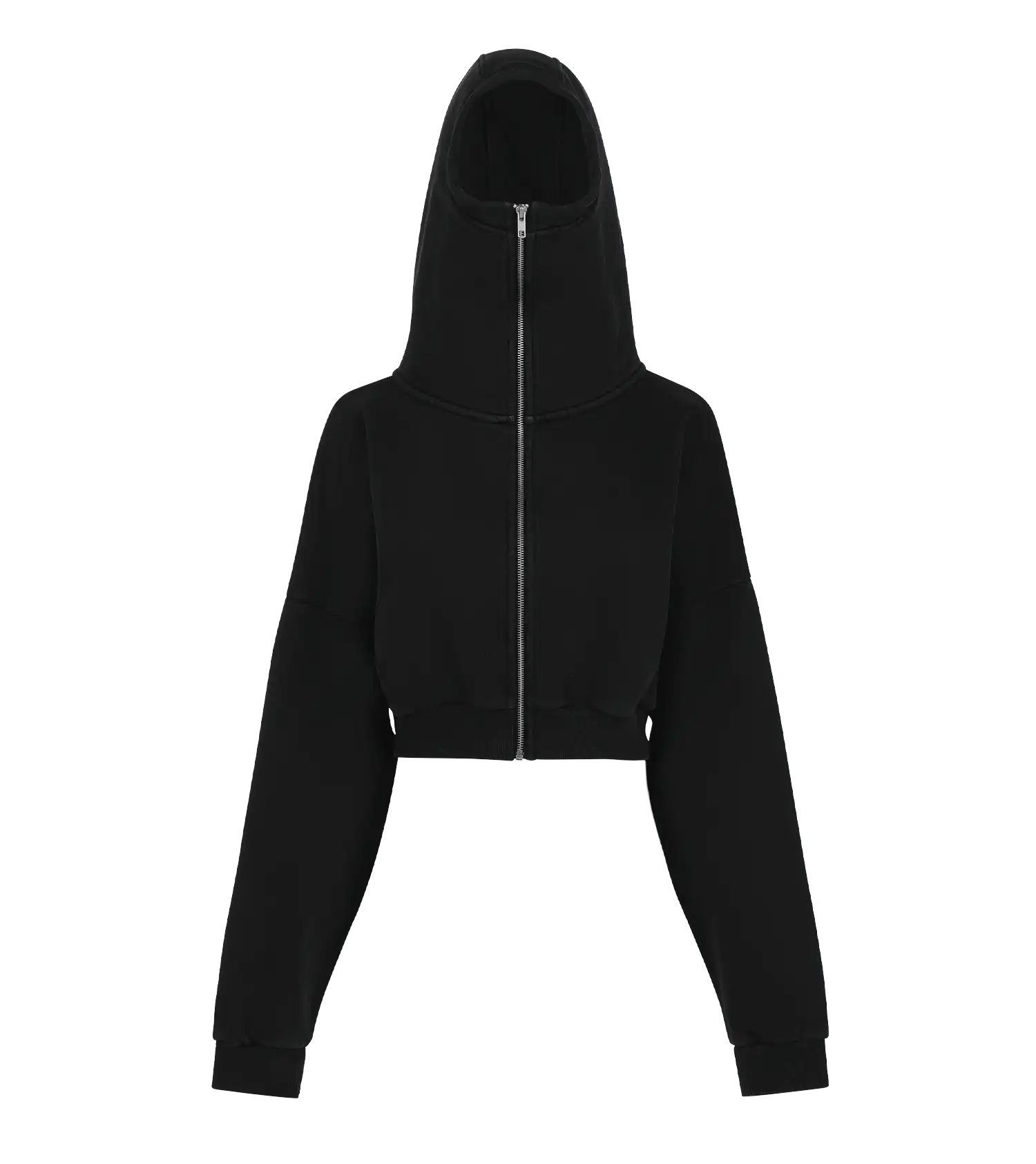 CROPPED FULL ZIP SOOT
