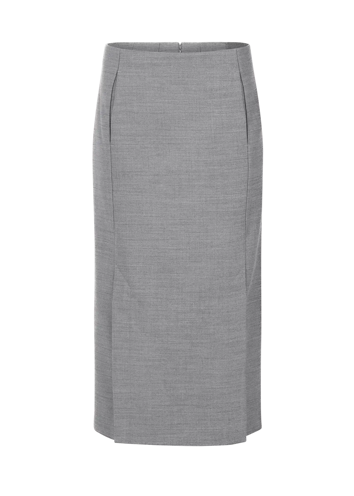 TAILORED MIDI SKIRT WARM GRAY