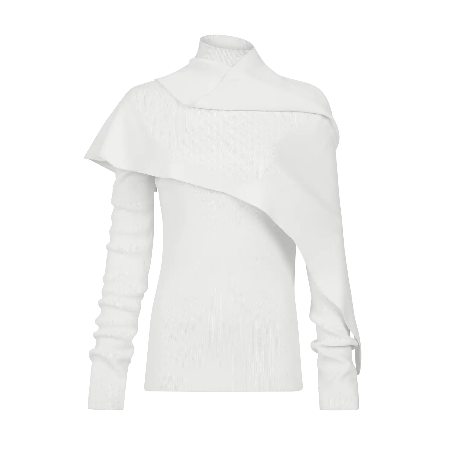 WRAP SWEATER WHITE