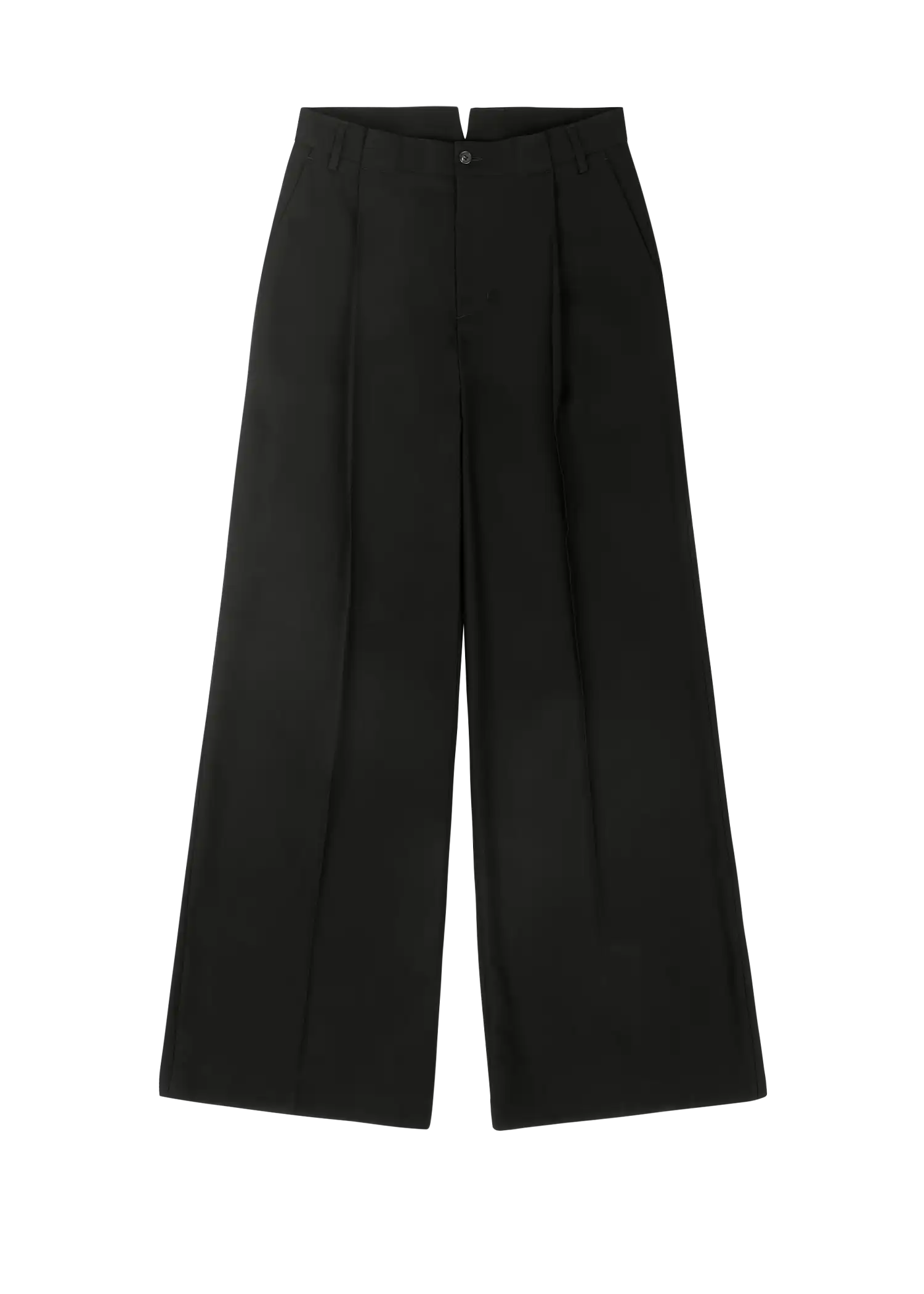 WIDE PLEATED TROUSER BLACK