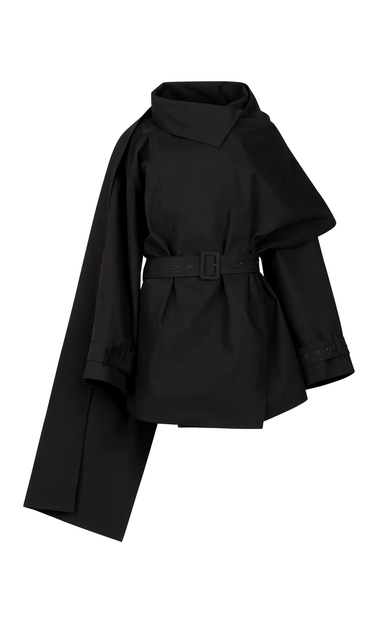 MINI SCARFCOAT BLACK