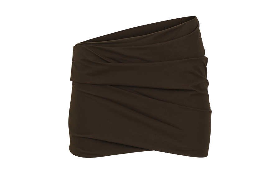 STRUCTURED MINI SKIRT COCOA