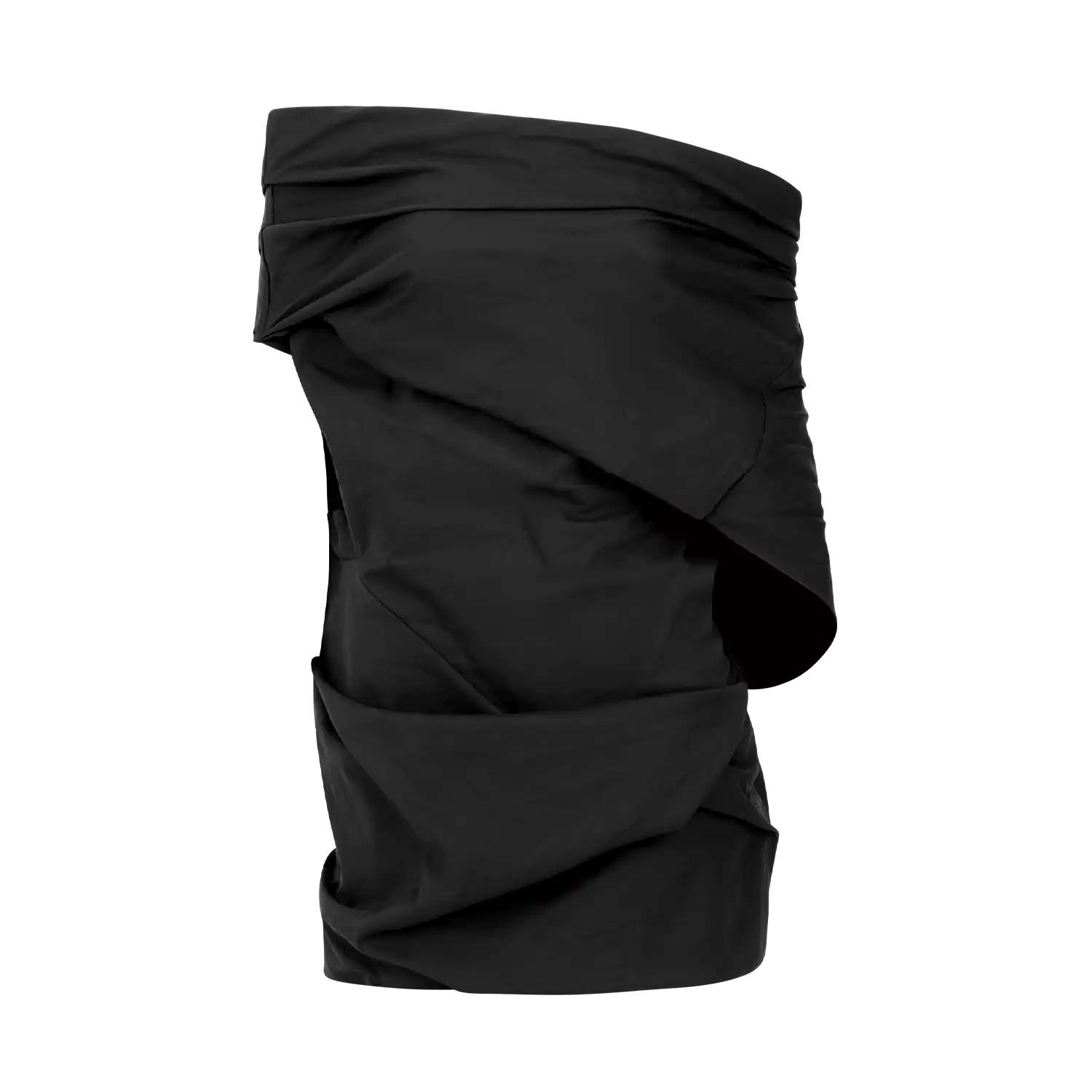 MOULDED TOP BLACK SATEEN