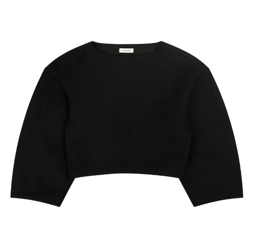 BOAT NECK JUMPER BLACK WOOL