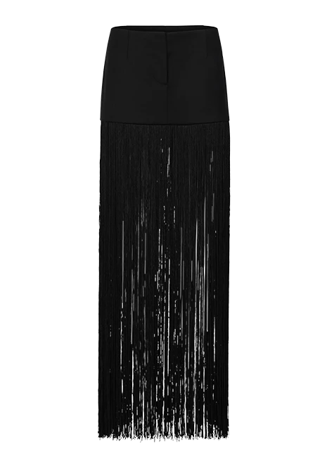 BUNDLES SKIRT BLACK WOOL