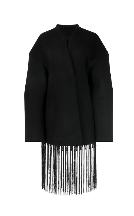 FRINGED MINI CLOAK OPAL
