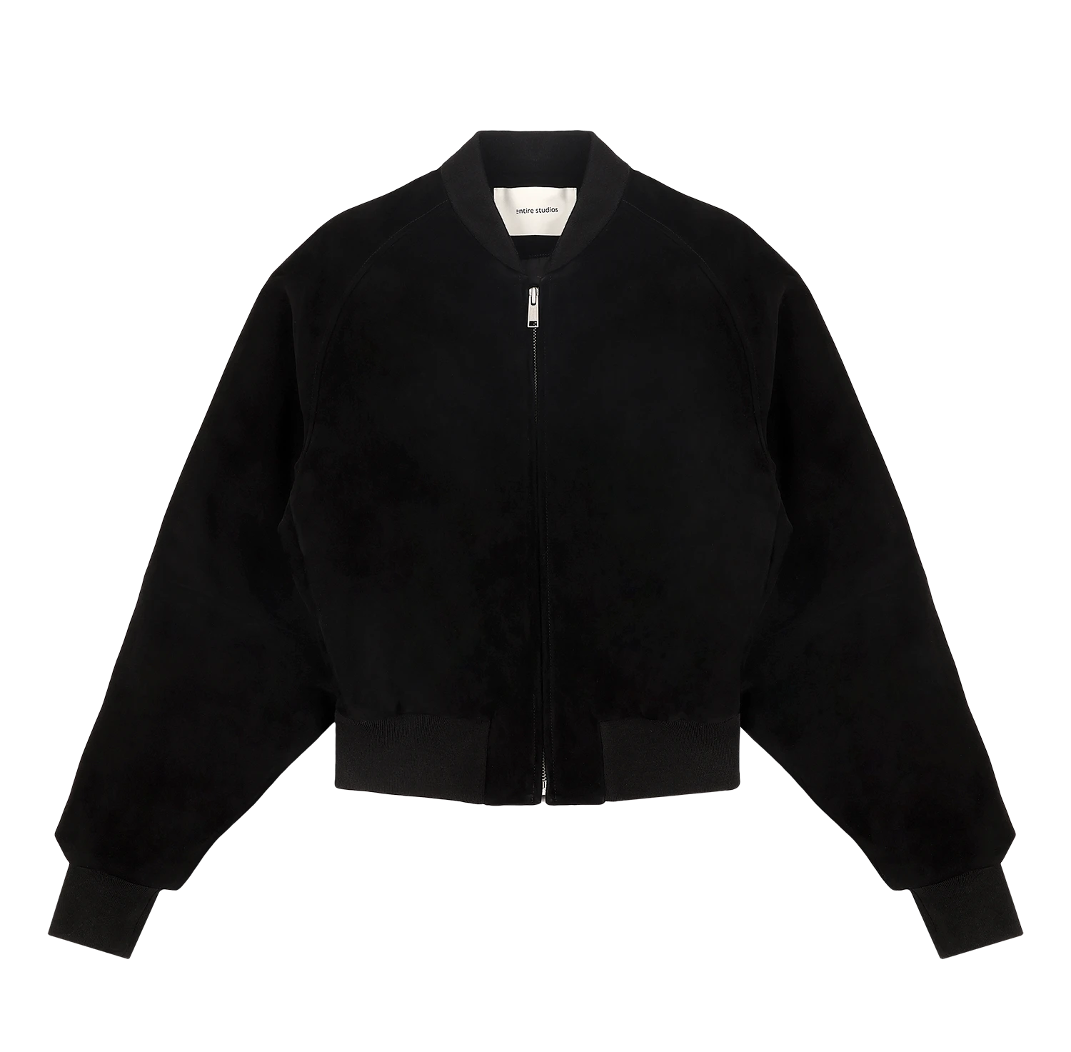 RAGLAN BOMBER BLACK SUEDE
