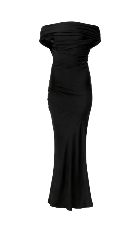 SLEEVELESS BOUND DRESS OBSIDIAN