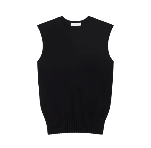 BURNS KNIT VEST BLACK